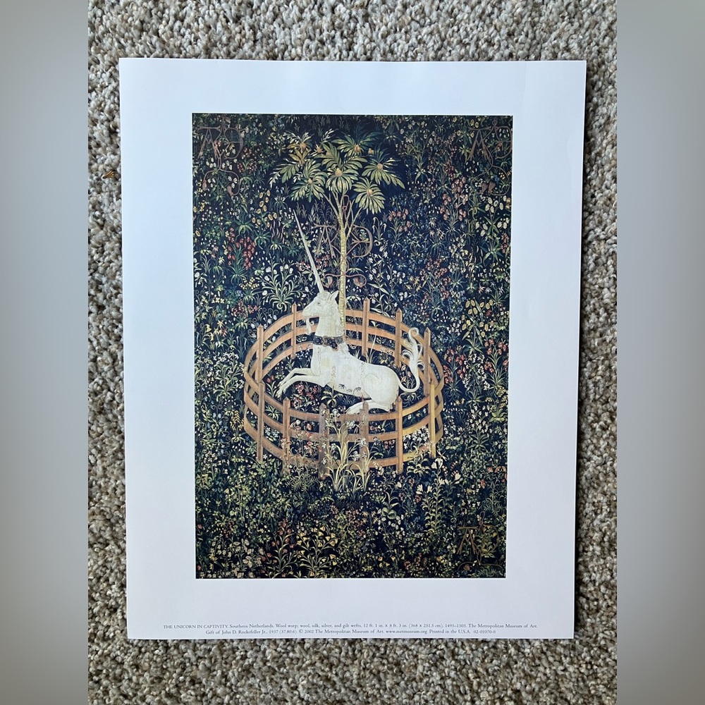 The Met 2002 “Unicorn in Captivity” Print